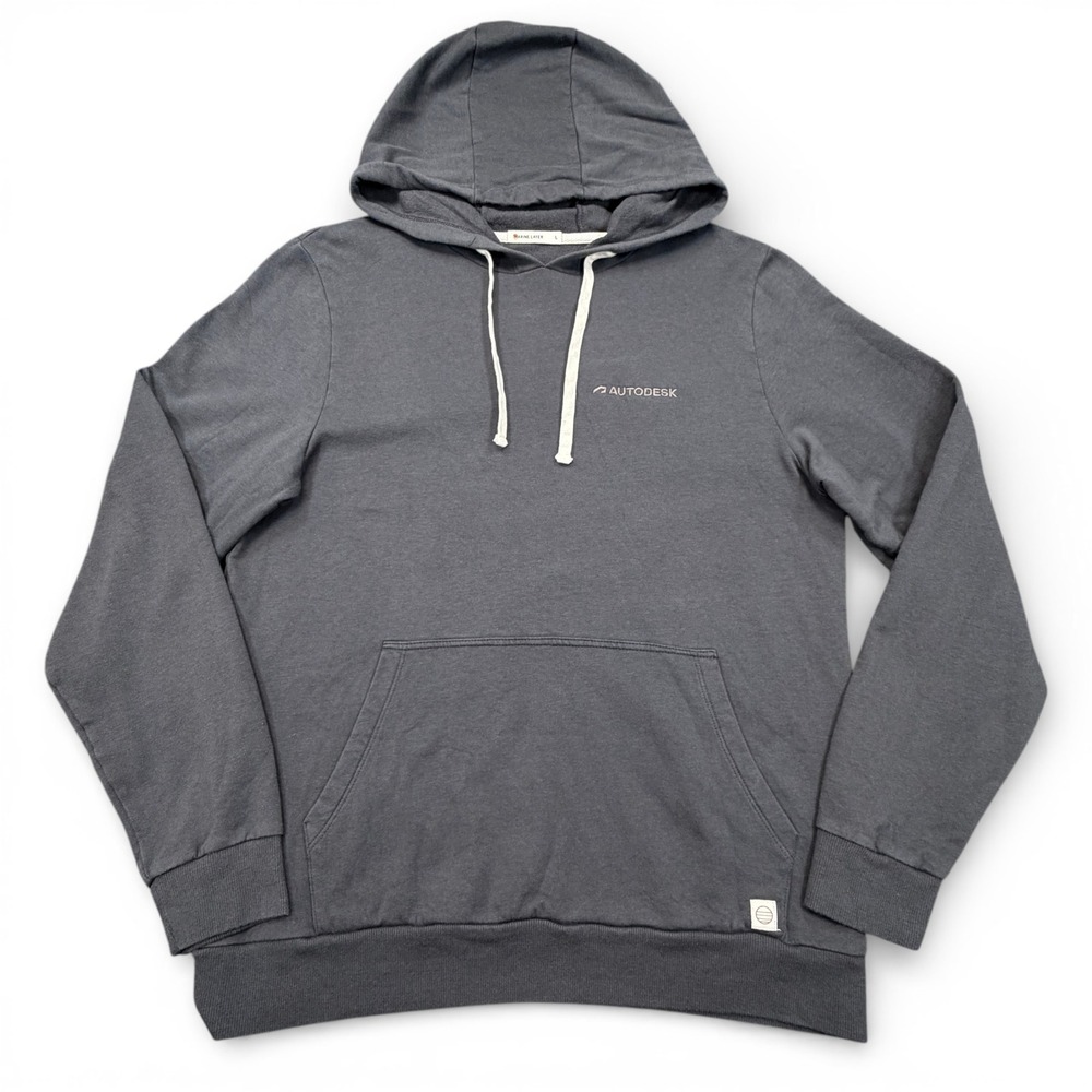 Marine Layer Hoodie Womens Medium Gray Autodesk Embroidered Pullover Tech Core